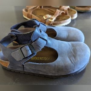 Birkenstock London sz 37 navy oiled